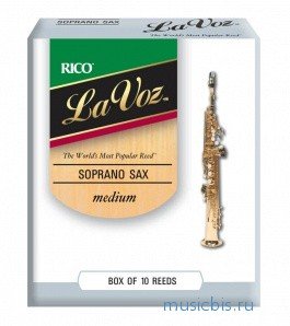 Трости для саксофона-сопрано Rico La Voz, средние (Medium)