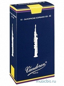 Трости для саксофона Сопрано Традиционные №3,5  Vandoren 