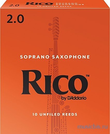 Трости для саксофона сопрано, размер 2.0, Rico 